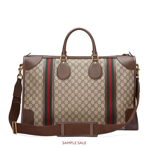 gucci supreme duffle bag with web|authentic gucci duffle bags.